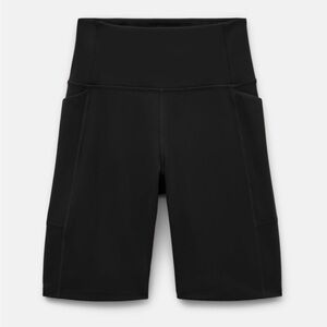 Black High-Rise Pocket Bike Short